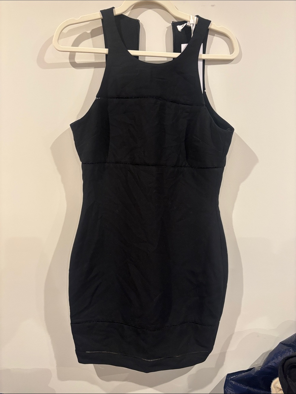 Elizabeth and James Black Mini Bodycon Dress